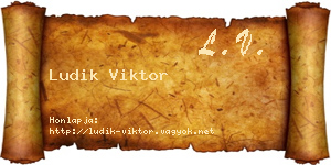 Ludik Viktor névjegykártya